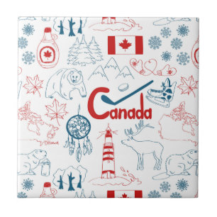 Canada   Symbols Pattern Tile