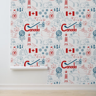 Canada Symbols Pattern Wallpaper