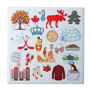 Canada Symbols Tile