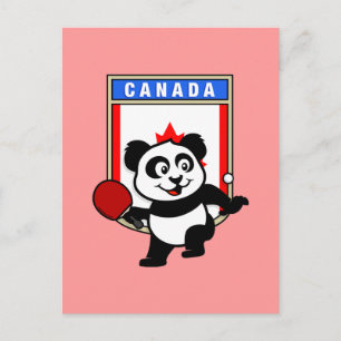 Canada Table Tennis Panda Postcard