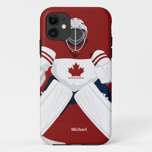 Canada Team Hockey Goalie Case-Mate iPhone Case (Back)