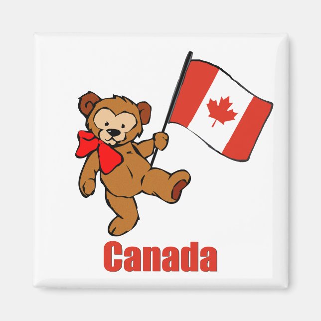 Canada Teddy Bear Magnet (Front)