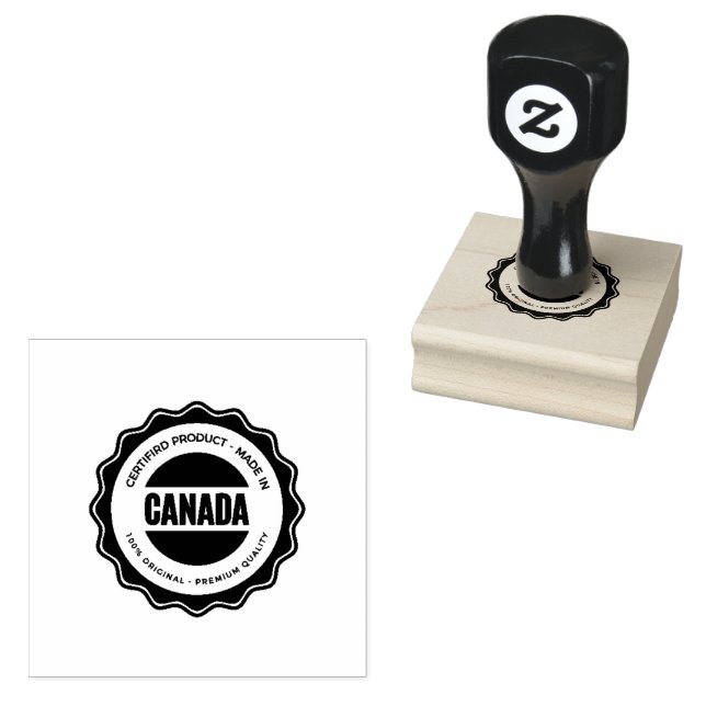 Canada Text Manganese Blue Ink Professional Office Rubber Stamp (Stamped)