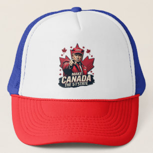 Canada the 51st State Trump Canadian  Trucker Hat