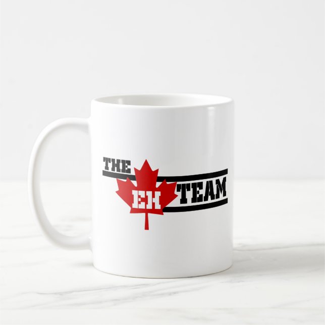 Canada The EH Team Maple Leaf Happy Canada Day  Coffee Mug (Left)