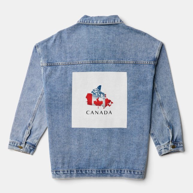 Canada: The Maple Leaf Country Denim Jacket (Back)