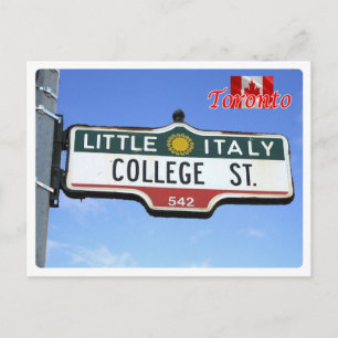 Canada - Toronto - Little Italy Sign - Postcard