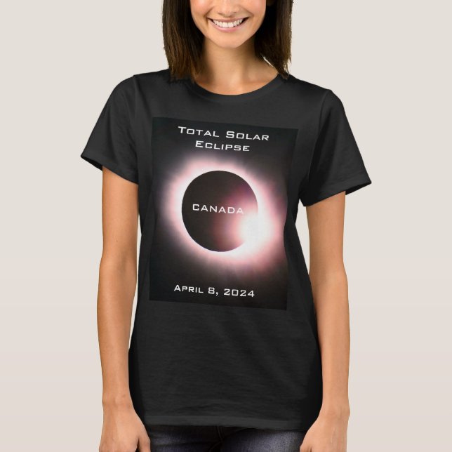 CANADA Total solar eclipse April 8, 2024 T-Shirt (Front)