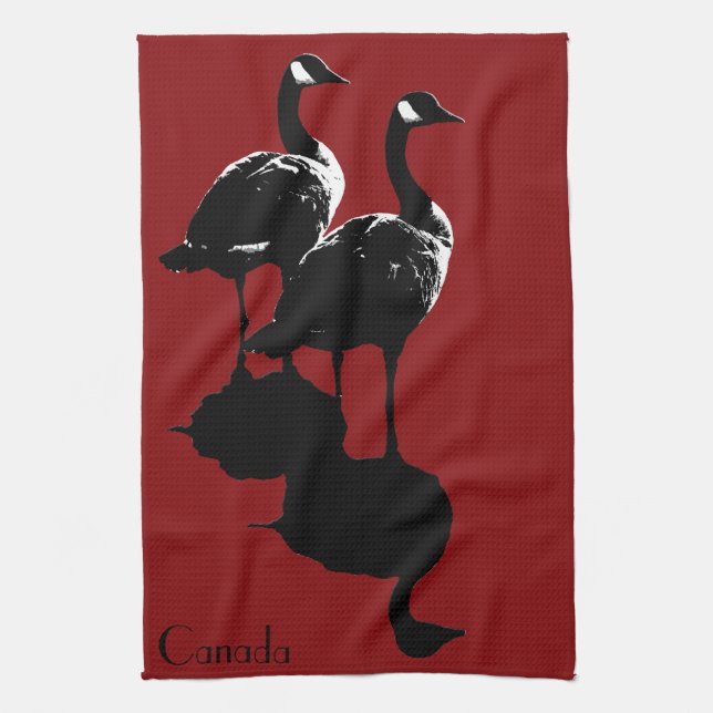 Canada Towel Personalised Canada Goose Tea Towel (Vertical)