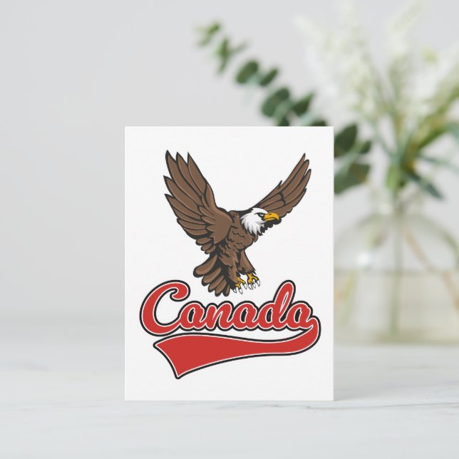 Canada Travel logo Holiday Postcard (Standing Front)