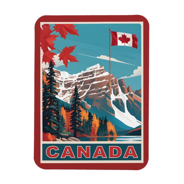 Canada Travel Poster Magnet (Vertical)