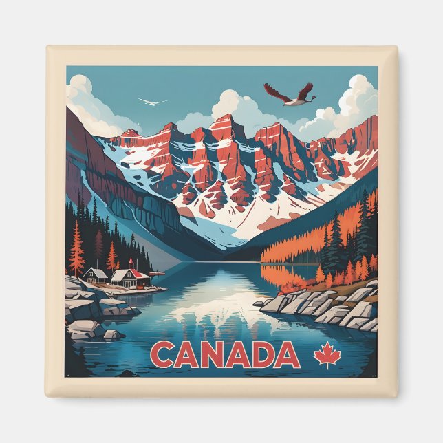 Canada Travel Poster Magnet (Front)