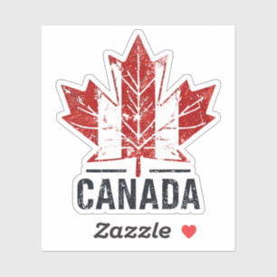 Canada Travel Sticker Design with Iconic Landmarks