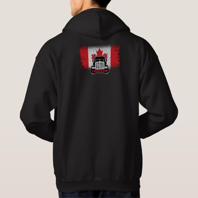 Canada Trucker Freedom Convoy 2022 T-Shirt Hoodie (Back)