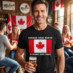 Canada True North Strong And Free. Tri-Blend Shirt
