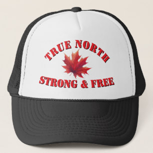 Canada True North Strong & Free Maple Leaf Trucker Hat