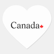 Canada typography with red maple leaf