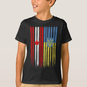 Canada Ukraine Canadian Ukrainian Flag  T-Shirt