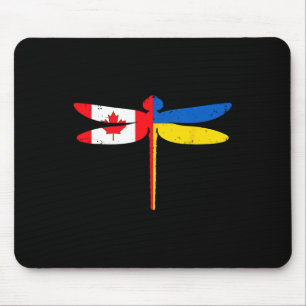 Canada Ukraine Flag Mouse Pad