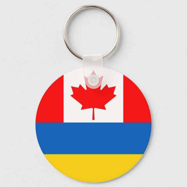 Canada Ukraine  Key Ring (Front)