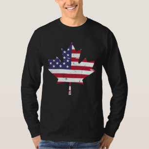 Canada USA America Hockey Canadian Maple Leaf T-Shirt