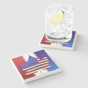 Canada USA Coasters Personalised US Canada Coaster