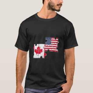 Canada Usa Flag American Canadian T-Shirt