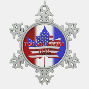 Canada USA Ornament Personalise Canada Souvenir