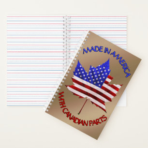 Canada USA Souvenir Planner Notebook Personalised