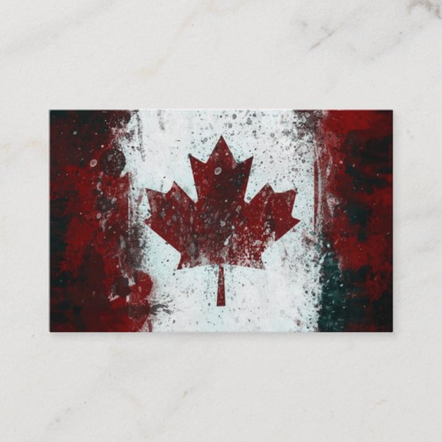 Canada Vintage Maple Leaf Business Card (Front)