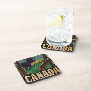 Canada Vintage Travel Poster Coaster
