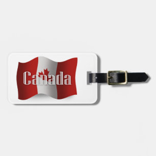 Canada Waving Flag Luggage Tag