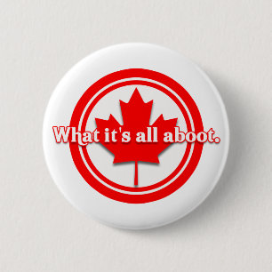 Canada What It's All Aboot 6 Cm Round Badge