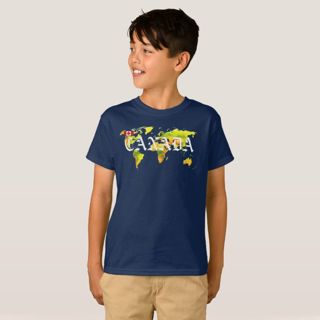 CANADA WORLD MAP T-Shirt (Front Full)