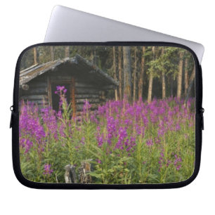 Canada, Yukon, Ross River area, Abandoned cabin Laptop Sleeve