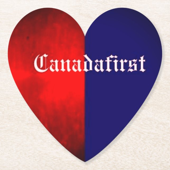 CANADAFIRST HEART PAPER COASTER (Front)