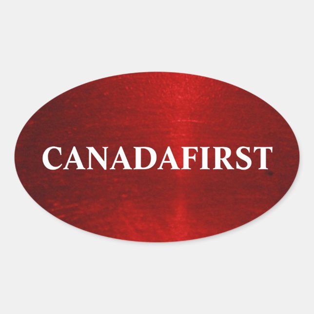 CANADAFIRST Oval Sticker  (Front)