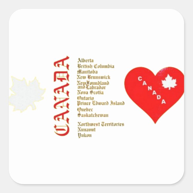 CANADAFIRST SQUARE STICKER (Front)