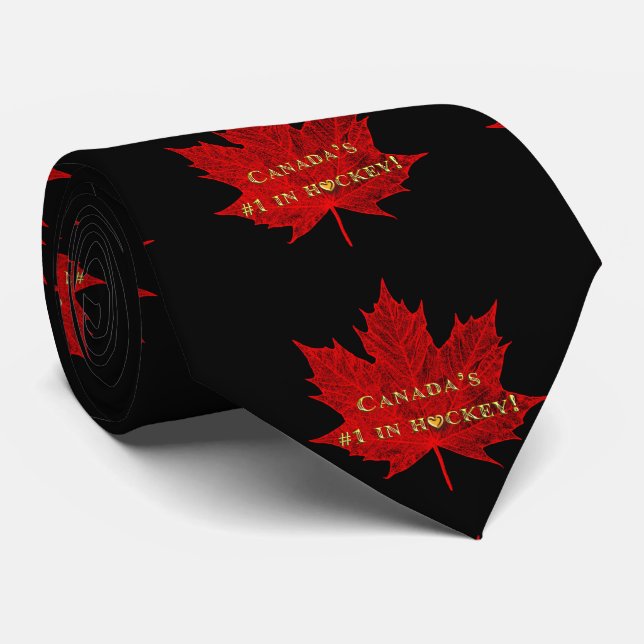 Canada's #1 in Gold!-Hockey Tie (Rolled)