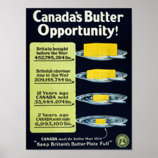 Canada's Butter Opportunity (canvas) Poster