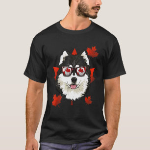 Canadian Alaskan Malamute Maple Leaf Patriotic Can T-Shirt
