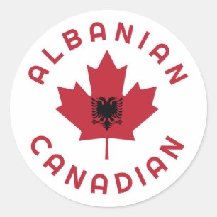 Canadian Albanian  Roots Classic Round Sticker