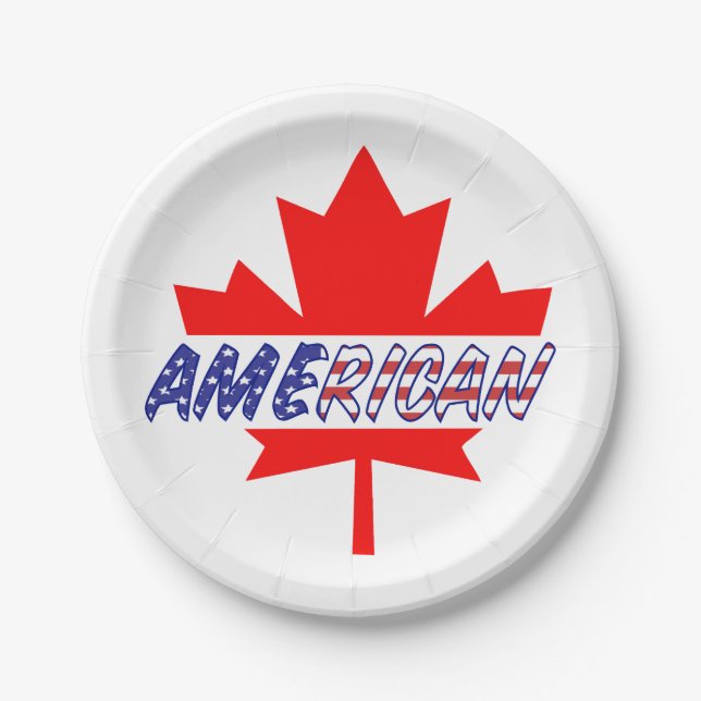 Canadian American Pride Paper Plate (Front)