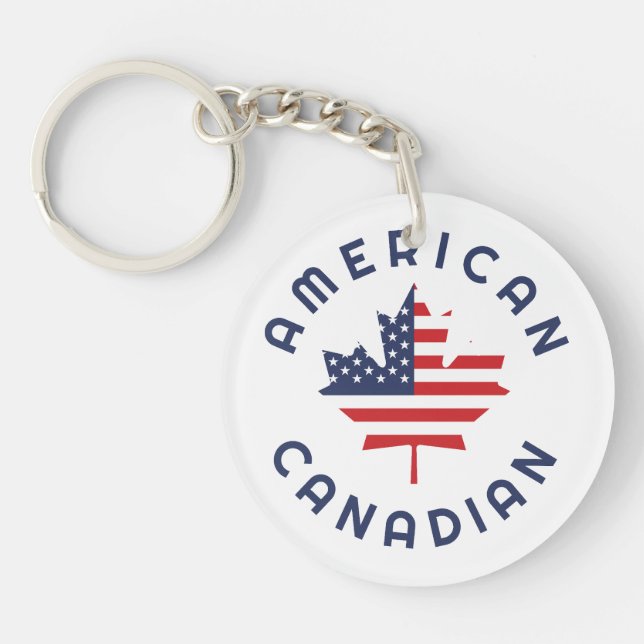 Canadian American  Roots  Key Ring (Front)