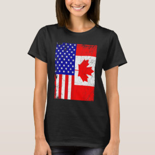 Canadian American Shirt USA Canada Flag 4th Of Jul