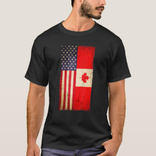 Canadian American Usa Canada Flag 4th Of July T-Shirt