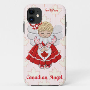 Canadian Angel and Maple Leaf  - Customise iPhone 11 Case