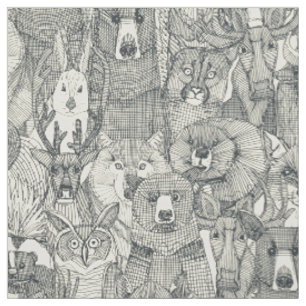 canadian animals gunmetal pearl fabric