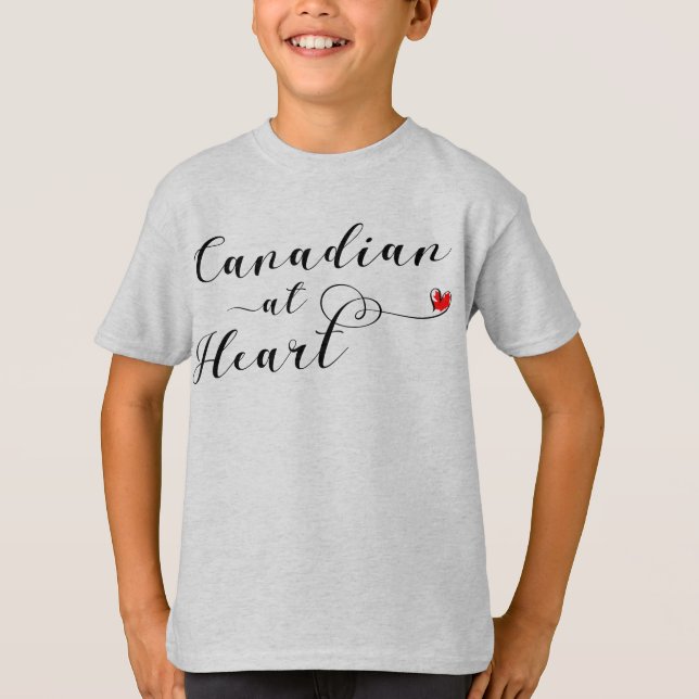Canadian At Heart Tee Shirt, Canada (Front)