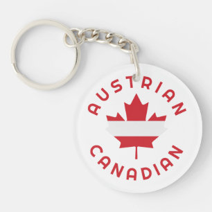 Canadian Austrian Roots Key Ring